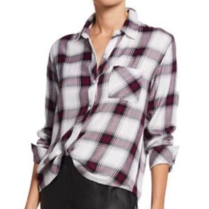 RAILS Plaid Button Down Rayon Shirt